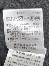 二点落札で送料無料！ 2A48【美品】MYLAN マイラン カシミヤ100% オーバーサイズ ニット 袖穴きデザイン セーター 無地 トップス グレー_画像10