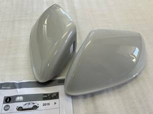  new car removing beautiful goods! Audi Q8 Audi original door mirror cover left right set gray sia white metallic * 4M8857527AS9Rl4M8857528AS9R