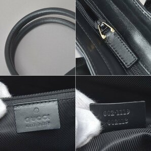 1円 未使用に近い GUCCI グッチ GG柄 トートバッグ ハンドバッグ GGキャンバス レザー ブラック 002・1119 軽量 肩掛け 極美品 鞄 Ma.kの画像10