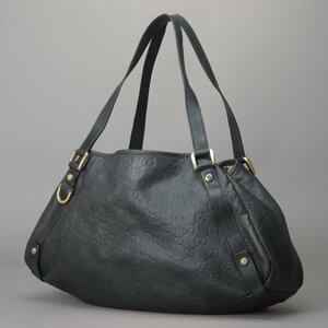 1円 美品 GUCCI グッチ アビー トートバッグ グッチシマ レザー 本革 ブラック 黒 130736 ショルダーバッグ 肩掛け GG柄 鞄 ◇a.f/b.k