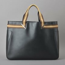 1円 良品 GUCCI グッチ ウェビングライン トートバッグ 本革 レザー ブラック 002・1134 シェリーライン ハンドバッグ 軽量 A4 鞄 ※a.g_画像4