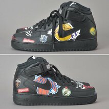 1円 未使用 NIKE SUPREME NBA AIR FORCE 1 MID スニーカー 28cm ブラック AQ8017 ナイキ シュプリーム エアフォース シューズ 靴 Mb.c_画像4