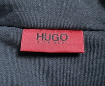 美品 HUGO BOSS ヒューゴボス ジャケット スウェット ライダース コットン ブルゾン バイカー 黒 ブラック XL △3_画像8