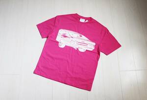 新品 CALVIN KLEIN JEANS EST.1978 カルバン クライン ジーンズ Tシャツ CAR PRINT 半袖 カットソー コットン ピンク S △3