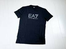 新品 EA7 EMPORIO ARMANI エンポリオアルマー二 Tシャツ ロゴプリント 半袖 コットン TRAIN VISIBILITY 黒 ブラック L △3_画像1