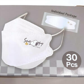 SNOOPY マスク mask 不織布 レギュラーサイズ 個包装 立体 60枚の画像2