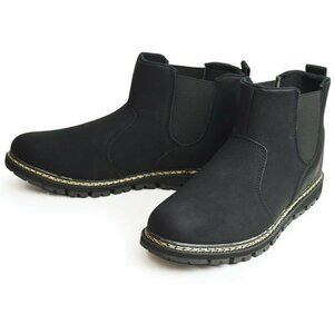 新品■26cm メンズ サイドゴア ブーツ 防水 レインブーツ LiBERTO EDWIN エドウィン ショートブーツ ワークブーツ チャッカブーツ 靴