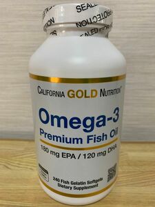 California Gold Nutrition, オメガ-3、プレミアムフィッシュオイル、魚ゼラチンソフトジェル240粒