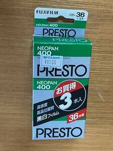 (冷蔵保存) FUJIFILM NEOPAN400 PRESTO 3本 135-36 富士フイルム ネオパン400 プレスト モノクロ