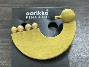 *[ Northern Europe accessory / Finland made ]aarikka(a-lika) wooden brooch * outside fixed form shipping possibility 