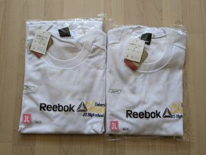 @ ２枚セット 3L 半袖 シャツ リーボック Reebok 体操服 SPORTS 体操着 部活 Tシャツ クルーネック インナー