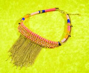  beautiful goods AGATHA Agata fringe necklace 