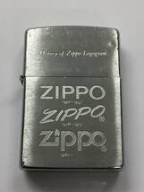 1円～！ZIPPO ジッポ ライター History of Zippo Logogram ヒストリー ロゴグラム 歴代ロゴ 年代別ロゴ シルバー 1993年 着火確認済み_画像1