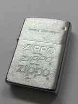 1円～！ZIPPO ジッポ ライター History of Zippo Logogram ヒストリー ロゴグラム 歴代ロゴ 年代別ロゴ シルバー 1993年 着火確認済み_画像2