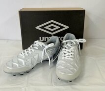 ◎【umbro/アンブロ】サッカースパイク UU2OJA03WG ACRシーティーKTS HG 27.0cm Sホワイト/Hグレイ/Sグレイ タグ付き 箱あり 美品/kb3079_画像1