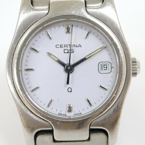 【CERTINA】サーチナ 腕時計 DS E0L 111 7170 42 アナログ 3針 クォーツ 白文字盤 ステンレス シルバー デイト 10気圧防水/2j2090
