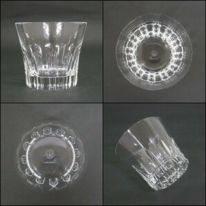 【Baccarat】バカラ エトナ ロックグラス クリア 10.5cm×2&9.5cm×1 2種3点セット/ガラス工芸品/ブランド食器/コップ/2j2105の画像3