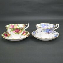 【ROYAL ALBERT】ロイヤルアルバート ムーンライトローズ&オールドカントリーローズ カップ&ソーサー 2客セット/ij0638_画像1