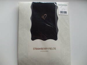 ナイガイ　ストロベリー フィールズ　左足首ハートワンポイント パンティストッキング　ブラック　スワロフスキー　STRAWBERRY FIELDS　　