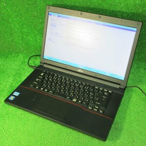 [3808]富士通 A573/G FMVA03008 Core i3 3120M 2.50GHz HDなし 15.6インチ表示確認済 キーボードOK BIOS OK ジャンク