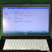 [3826]富士通 LIFEBOOK A561/D FMVNA5NE Core i5 2520M 2.50GHz キーボードOK DVD-ROM不可 15.6インチ表示OK BIOS OK ジャンク_画像2