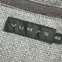 新品1円～★定価2万 VUMPS ヴァンプス メンズ 長袖 メランジニットフリース ジップハイネックカットソー 46 M グレー 正規店本物 ◆5572◆_画像8