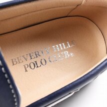 新品1円～★BEVERLY HILLS POLO CLUB ビバリーヒルズポロクラブ レザー ドライビングシューズ 26.5cm ネイビー×ホワイト 軽量 ◆5798◆_画像9