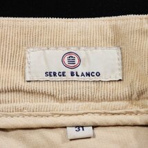 新品1円～★定価1.8万 Serge Blanco セルジュブランコ メンズ コーデュロイストレートパンツ ベージュ ストレッチ 31 ウエスト79◆6262◆_画像8