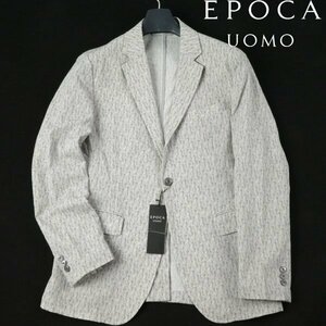 新品1円～★定価4.2万エポカ ウォモ EPOCA UOMO メンズ 春夏 サッカーストレッチジャケット 48 L グレー 正規店本物 ◆6685◆