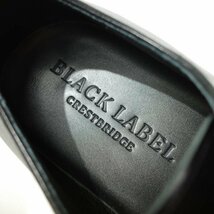 未使用1円～★定価3.9万BLACK LABEL ブラックレーベル クレストブリッジ 日本製 牛革レザービジネスシューズ 26.0cm 黒 ブラック ◆6681◆_画像8