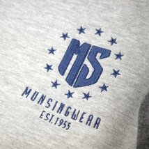 新品1円～★Munsingwear マンシングウェア メンズ 長袖ヘンリーネック ロゴ スウェット M トレーナー グレー ゴルフ ルームウェア ◆6899◆_画像4