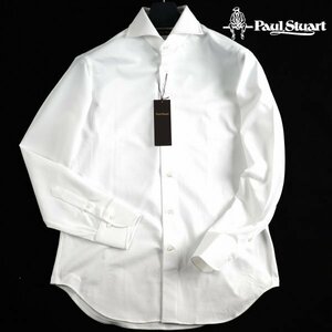 新品1円～★定2.5万 PaulStuart ポールスチュアート メンズ 日本製 長袖 QUINTESSENTIAL フレンチツイルジャージドレスシャツ40-85◆6934