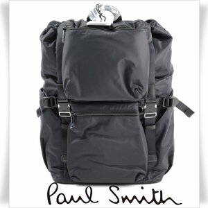 新品1円～★定価5.2万 ポールスミス Paul Smith 軽量 リュックサック バッグパック 黒 ブラック URアウトドア 大容量 本物◆7002◆