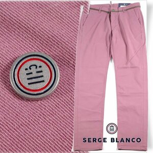 新品1円～★定価1.7万 Serge Blanco セルジュブランコ メンズ コットンストレートパンツ カラーストレッチチノ 30 ウエスト76◆7023◆