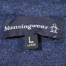 新品1円～★Munsingwear マンシングウェア メンズ 長袖 ハイネック ロゴ 長袖カットソー スウェット L グレー◆7037◆_画像10