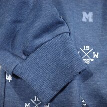 新品1円～★Munsingwear マンシングウェア メンズ リバース ムートン生地 長袖ヘンリーネック ロゴ スウェット M トレーナー ◆7035◆_画像6