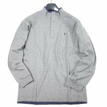 新品1円～★Munsingwear マンシングウェア メンズ 長袖 ハイネック ロゴ 長袖カットソー スウェット L グレー◆7037◆_画像3