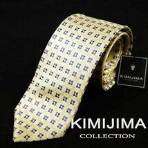 新品1円～★KIMIJIMA COLLECTION 君島 キミジマ コレクション 日本製 シルク絹100％ネクタイ 織柄 正規店本物 ◆7087◆_画像1