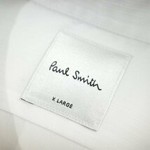 新品1円～★定価1.9万 ポールスミス Paul Smith 長袖 シャドーストライプ ドレスシャツ XL 白 正規店本物 ◆7186◆_画像8