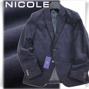 新品1円～★ニコル セレクション NICOLE selection メンズ コーデュロイ テーラードジャケット 44 S ネイビー 本物 ◆7875◆