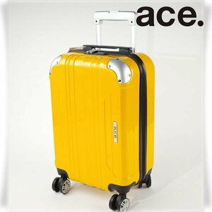 新品1円～★ACE エース 4輪スーツケース トランク キャリーケース ブラック プリズム ジッパータイプ TSAロック 31L イエロー 本物◆7915◆