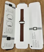 Apple Watch 45mmケース用アンバーレザーリンク -S/M_画像1