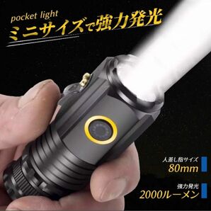 懐中電灯 小型 led 充電式 手持ち ハンディライト防水機能 夜釣りB/9