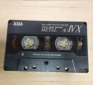 使用済 ● Metal テープ ● AXIA カセットテープ / 74分 / AU - ⅣⅩ / メタルテープ / 当時物 / 昭和レトロ / Audio