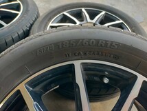 １スタ　売切　185/60R15 84H タイヤ　アルミホイール4本セット　溝あり　PCD100 SCHNEDER 4穴　15インチ　_画像2