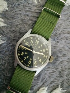アンティーク　ハミルトン　軍用時計　カーキ　自動巻き　ベトナム戦争　アメリカ軍　ミリタリーウォッチ　アーミー　メンズ　腕時計