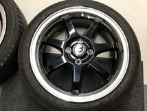 ★即取付可能BADX　Sホールド　ブラックリムポリッシュ　軽用16インチ5.5J+48　100/4H海外製165/50R16　4本セット★　_画像4