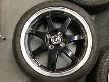 ★即取付可能BADX　Sホールド　ブラックリムポリッシュ　軽用16インチ5.5J+48　100/4H海外製165/50R16　4本セット★　_画像2