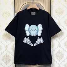 高級EU製＆定価2万◆UABONI*Paris*半袖Tシャツ*ユアボニ*パリ発◆コットン100％ 吸汗 快適 スウェット アメカジ 個性 日常着 XL/50サイズ_画像1