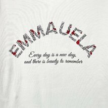 新作・半袖Tシャツ 定価2万◆Emmauela・イタリア・ミラノ発◆コットン100％ 速乾 吸汗 薄手 バラ ロゴ カットソー 定番 男女兼用 L/48サイ_画像3